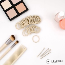 Heliums Small Hair Ties - Light Blonde - No Damage Mini 1 Inch Reusable 2mm Elastics for Thin Hair and Kids, Neutral Ponytail Holders - 48 Count Heliums Small Hair Ties - Light Blonde - No Damage Mini 1 Inch Reusable 2mm Elastics for Thin Hair and Kids, Neutral Ponytail Holders - 48 Count