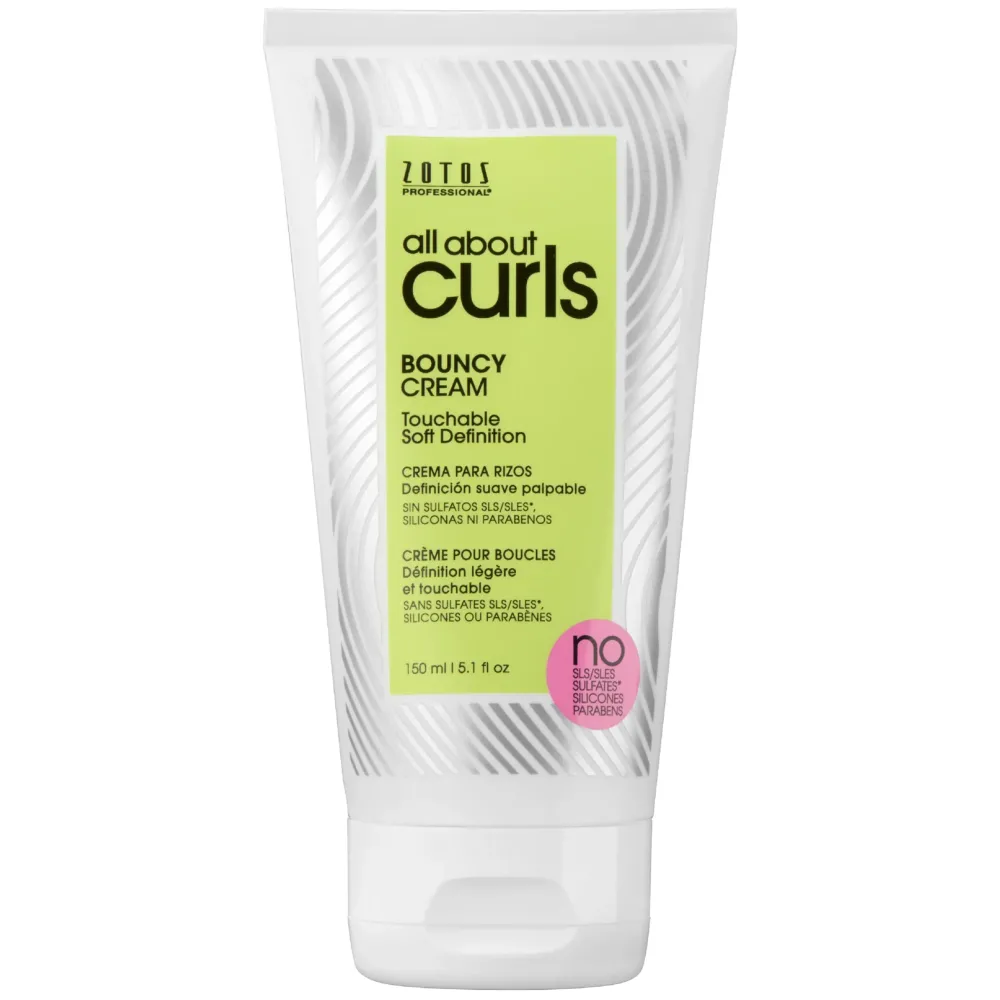 ALL ABOUT CURLS Bouncy Cream | For Curly Hair Styling | Moisturize, Define & Enhance Texture | Reduce Frizz & Boost Shine | Soft Definition | Vegan & Cruelty Free | Sulfate & Paraben Free | 5.1 Fl Oz