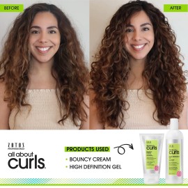 ALL ABOUT CURLS Bouncy Cream | For Curly Hair Styling | Moisturize, Define & Enhance Texture | Reduce Frizz & Boost Shine | Soft Definition | Vegan & Cruelty Free | Sulfate & Paraben Free | 5.1 Fl Oz