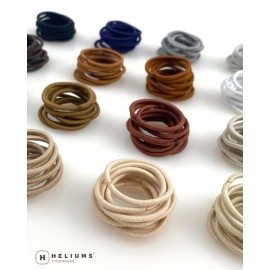 Heliums Small Hair Ties - Light Brown - No Damage Mini 1 Inch Reusable 2mm Elastics for Thin Hair and Kids, Neutral Ponytail Holders - 48 Count Heliums Small Hair Ties - Light Brown - No Damage Mini 1 Inch Reusable 2mm Elastics for Thin Hair and Kids, Neutral Ponytail Holders - 48 Count
