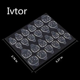 Ivtor 10 Sheets Waterproof Breathable Jelly Double Sided Nail Adhesives,Press on Nails Sticky Tabs Nail Glue Sticker Ivtor 10 Sheets Waterproof Breathable Jelly Double Sided Nail Adhesives,Press on Nails Sticky Tabs Nail Glue Sticker