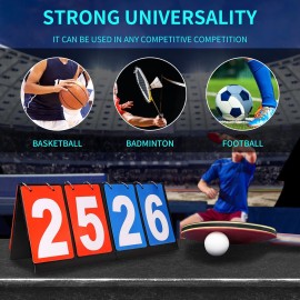 HRLORKC Scoreboard Score Keeper Score Flipper for Basketball Tennis Sports HRLORKC Scoreboard Score Keeper Score Flipper for Basketball Tennis Sports