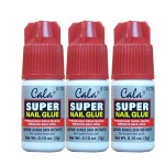 3 bottles Super nail Glue professional Salon Quality,Quick and Strong Nail liquid adhesive