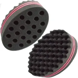 Hair Magic Twist Sponge: Two-Sided Dread Afro Coil Barber Tool for Curling and Waving Men\'s and Women\'s Long/Short Hair, 1 Pc