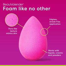 Beautyblender | Original Pink Beauty Blender Makeup Sponge, Super-Soft Foam Easily Blends Foundations, Powders & Creams, Made in USA, Reusable, Washable, Streak Free Application, Vegan, Cruelty Free Beautyblender | Original Pink Beauty Blender Makeup Sponge, Super-Soft Foam Easily Blends Foundations, Powders & Creams, Made in USA, Reusable, Washable, Streak Free Application, Vegan, Cruelty Free