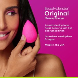 Beautyblender | Original Pink Beauty Blender Makeup Sponge, Super-Soft Foam Easily Blends Foundations, Powders & Creams, Made in USA, Reusable, Washable, Streak Free Application, Vegan, Cruelty Free Beautyblender | Original Pink Beauty Blender Makeup Sponge, Super-Soft Foam Easily Blends Foundations, Powders & Creams, Made in USA, Reusable, Washable, Streak Free Application, Vegan, Cruelty Free