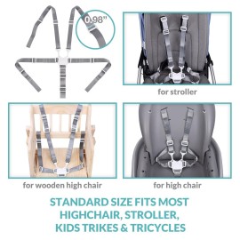 High Chair Straps, Replacement 5 Point Harness Straps Belt for Stroller High Chair Pram Buggy Children Kid High Chair Straps, Replacement 5 Point Harness Straps Belt for Stroller High Chair Pram Buggy Children Kid