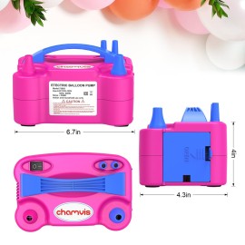Chamvis Balloon Pump Electric, 110V 600W Balloon Pump Inflate, Air Pump for Balloons: Balloon Blower Machine for Fast and Easy Filling Balloons Chamvis Balloon Pump Electric, 110V 600W Balloon Pump Inflate, Air Pump for Balloons: Balloon Blower Machine for Fast and Easy Filling Balloons