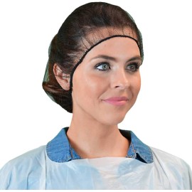QIAN SOU Disposable Hair Nets Food Service Nylon Caps Breathable Honeycomb 24 (100)