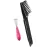 Boao 2 Pieces Hair Brush Cleaning Tool Comb Set Mini Hair Brush Dirt Remover with Metal Wire Rake for Removing Hair Dust Home and Salon Use(Pink and Black)