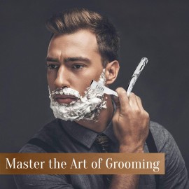 Facn Straight Razors for Men - Professional Barber Straight Edge Razor Kit with 100 Blades, Classic Stainless Steel Barbero Shaver for a Smooth & Precise Shave, Premium Barber Razor for Men\'s Shaving Facn Straight Razors for Men - Professional Barber Straight Edge Razor Kit with 100 Blades, Classic Stainless Steel Barbero Shaver for a Smooth & Precise Shave, Premium Barber Razor for Men\'s Shaving