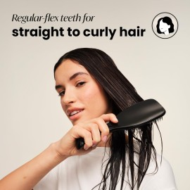 Tangle Teezer Large Ultimate Detangler Hairbrush for Wet & Dry Hair, Eliminates Knots & Reduces Breakage for Long, Thick, & Curly Hair Types, Black Gloss Tangle Teezer Large Ultimate Detangler Hairbrush for Wet & Dry Hair, Eliminates Knots & Reduces Breakage for Long, Thick, & Curly Hair Types, Black Gloss