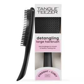 Tangle Teezer Large Ultimate Detangler Hairbrush for Wet & Dry Hair, Eliminates Knots & Reduces Breakage for Long, Thick, & Curly Hair Types, Black Gloss Tangle Teezer Large Ultimate Detangler Hairbrush for Wet & Dry Hair, Eliminates Knots & Reduces Breakage for Long, Thick, & Curly Hair Types, Black Gloss