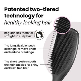 Tangle Teezer Large Ultimate Detangler Hairbrush for Wet & Dry Hair, Eliminates Knots & Reduces Breakage for Long, Thick, & Curly Hair Types, Black Gloss Tangle Teezer Large Ultimate Detangler Hairbrush for Wet & Dry Hair, Eliminates Knots & Reduces Breakage for Long, Thick, & Curly Hair Types, Black Gloss