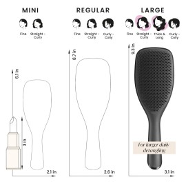 Tangle Teezer Large Ultimate Detangler Hairbrush for Wet & Dry Hair, Eliminates Knots & Reduces Breakage for Long, Thick, & Curly Hair Types, Black Gloss Tangle Teezer Large Ultimate Detangler Hairbrush for Wet & Dry Hair, Eliminates Knots & Reduces Breakage for Long, Thick, & Curly Hair Types, Black Gloss