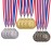 Favide 12 Pieces Gold Silver Bronze Award Medals-Winner Medals Gold Silver Bronze Prizes for Competitions, Party,Olympic Style, 2 Inches