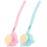 Tbestmax Loofah Back Scrubber Long Handle Shower Body Brush with Soft Mesh Sponge for Women Skin Exfoliating Bath, Massage