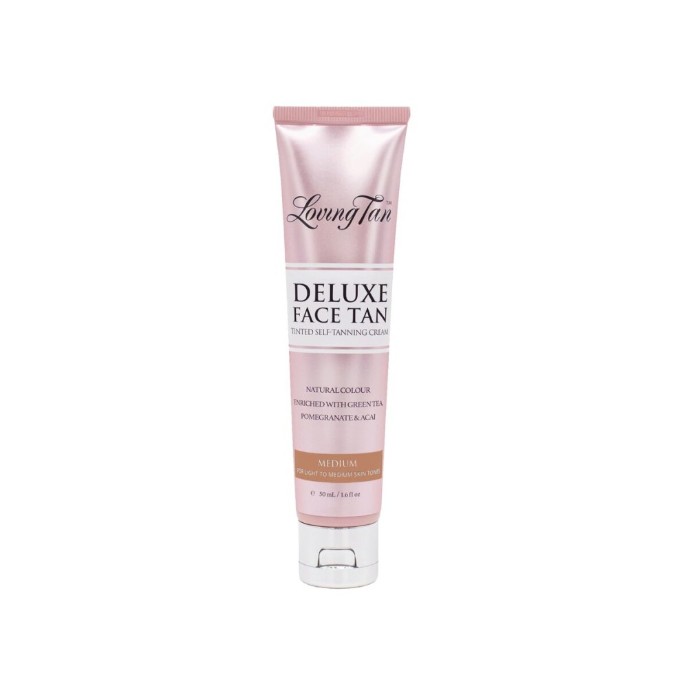 Loving Tan Deluxe Face Self Tanner, Medium - Streak Free, Natural, Professional Quality Sunless Tanning - 10+ Face Self Tanner Applications per Bottle, Cruelty Free, Naturally Derived DHA - 1.6 Fl Oz Loving Tan Deluxe Face Self Tanner, Medium - Streak Free, Natural, Professional Quality Sunless Tanning - 10+ Face Self Tanner Applications per Bottle, Cruelty Free, Naturally Derived DHA - 1.6 Fl Oz