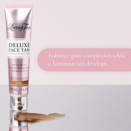 Loving Tan Deluxe Face Self Tanner, Dark - Streak Free, Natural, Professional Quality Sunless Tanning - 10+ Face Self Tanner Applications per Bottle, Cruelty Free, Naturally Derived DHA - 1.6 Fl Oz Loving Tan Deluxe Face Self Tanner, Dark - Streak Free, Natural, Professional Quality Sunless Tanning - 10+ Face Self Tanner Applications per Bottle, Cruelty Free, Naturally Derived DHA - 1.6 Fl Oz