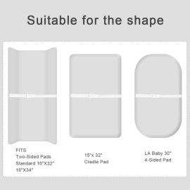 Super Soft and Stretchy Changing Pad Cover 2pk by BlueSnail (Heather Grey)