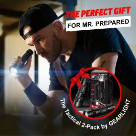 GearLight LED Tactical Flashlights High Lumens - Mini Flashlights for EDC Carry - Compact Powerful Emergency Flashlight Made from Military-Grade Aluminum - Drop Resistant and Water Resistant