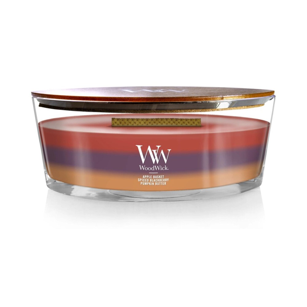 WoodWick Autumn Harvest Scented Ellipse Candle, Crackles as it Burns, Up to 50 hrs Burn time, Perfect for Gifting or Home dcor, 21oz