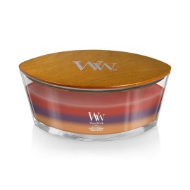 WoodWick Autumn Harvest Scented Ellipse Candle, Crackles as it Burns, Up to 50 hrs Burn time, Perfect for Gifting or Home dcor, 21oz