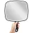 OMIRO Hand Mirror, Extra Large Black Handheld Mirror with Handle, 12.4 L x 9 W