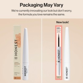 Honest Beauty Longlasting Liquid Eyeliner | Smudge + Flake Proof, Precise Application | Hypoallergenic, Vegan, + Cruelty Free | Black, 0.58 fl oz Honest Beauty Longlasting Liquid Eyeliner | Smudge + Flake Proof, Precise Application | Hypoallergenic, Vegan, + Cruelty Free | Black, 0.58 fl oz
