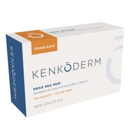 Kenkoderm Psoriasis Dead Sea Mud Soap with Argan Oil & Shea Butter, 4.25 oz, 4 Bars, Dermatologist Developed Skin Care for Soothing & Moisturizing Psoriasis Eczema & Rosacea, Fragrance & Color Free Kenkoderm Psoriasis Dead Sea Mud Soap with Argan Oil & Shea Butter, 4.25 oz, 4 Bars, Dermatologist Developed Skin Care for Soothing & Moisturizing Psoriasis Eczema & Rosacea, Fragrance & Color Free