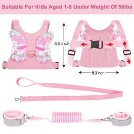 Accmor 3 in 1 Toddler Harness Leashes + Anti Lost Wrist Link, Kids Harness Children Leash for Girls, Child Anti Lost Leash Baby Cute Harness Belt Strap Hold Kids Close While Walking Accmor 3 in 1 Toddler Harness Leashes + Anti Lost Wrist Link, Kids Harness Children Leash for Girls, Child Anti Lost Leash Baby Cute Harness Belt Strap Hold Kids Close While Walking