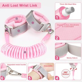 Accmor 3 in 1 Toddler Harness Leashes + Anti Lost Wrist Link, Kids Harness Children Leash for Girls, Child Anti Lost Leash Baby Cute Harness Belt Strap Hold Kids Close While Walking Accmor 3 in 1 Toddler Harness Leashes + Anti Lost Wrist Link, Kids Harness Children Leash for Girls, Child Anti Lost Leash Baby Cute Harness Belt Strap Hold Kids Close While Walking
