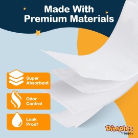 Inspire Dimples Booster Pads, Baby Diaper Doubler with Adhesive - Boosts Diaper Absorbency - No More leaks 30 Count (with Adhesive for Secure Fit) (30 Count) Inspire Dimples Booster Pads, Baby Diaper Doubler with Adhesive - Boosts Diaper Absorbency - No More leaks 30 Count (with Adhesive for Secure Fit) (30 Count)
