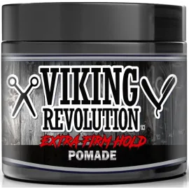 Viking Revolution Extreme Hold Pomade for Men - Style & Finish Your Hair - Extra Firm,Strong Hold & High Shine for Mens Styling Support - Water Based Male Grooming Product is Easy to Wash Out, 4oz Viking Revolution Extreme Hold Pomade for Men - Style & Finish Your Hair - Extra Firm,Strong Hold & High Shine for Mens Styling Support - Water Based Male Grooming Product is Easy to Wash Out, 4oz