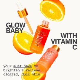 Pacifica Vitamin C Face Serum - Glow Baby Booster Facial Serum - Glycolic Acid Serum For Face - Dark Spot Corrector Anti Aging Brightening - Dermatologist Tested, Fragrance Free, Clean Skin Care Vegan Pacifica Vitamin C Face Serum - Glow Baby Booster Facial Serum - Glycolic Acid Serum For Face - Dark Spot Corrector Anti Aging Brightening - Dermatologist Tested, Fragrance Free, Clean Skin Care Vegan