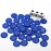 Bilywey Left Right Center Dice Game Set with 3 Dices + 36 Blue Chips (Blue)