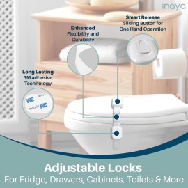 Inaya Complete Baby Proofing Kit - Child Safety Hidden Locks for Cabinets & Drawers, Adjustable Safety Latches, Corner Guards and Outlet Covers - Baby Proof Pack to Keep Your Child Safe at Home Inaya Complete Baby Proofing Kit - Child Safety Hidden Locks for Cabinets & Drawers, Adjustable Safety Latches, Corner Guards and Outlet Covers - Baby Proof Pack to Keep Your Child Safe at Home