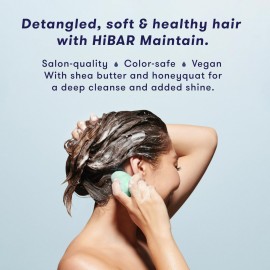 HIBAR - Maintain Shampoo Bar - For Well-Balanced Hair - Cleansing & Nourishing - With Honey, Shea Butter & Vitamin B5 - Plastic-Free - Soap, Paraben & Sulfate-Free - Color Safe - 1 Solid Bar