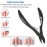 FERYES Cuticle Cutters 1/2 Jaw - Professional Stainless Steel Cuticle Clippers Nail Cuticle Remover Tool, Nail Dead Skin Clipper - BLACK