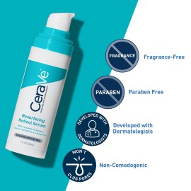 CeraVe Resurfacing Retinol Serum For Post Acne Marks, Formulated With Licorice Root Extract & Niacinamide, Brightening Serum & Pore Minimizer For Face, Post Acne Skin Barrier Repair, Non-Comedogenic CeraVe Resurfacing Retinol Serum For Post Acne Marks, Formulated With Licorice Root Extract & Niacinamide, Brightening Serum & Pore Minimizer For Face, Post Acne Skin Barrier Repair, Non-Comedogenic