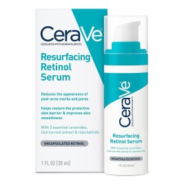 CeraVe Resurfacing Retinol Serum For Post Acne Marks, Formulated With Licorice Root Extract & Niacinamide, Brightening Serum & Pore Minimizer For Face, Post Acne Skin Barrier Repair, Non-Comedogenic CeraVe Resurfacing Retinol Serum For Post Acne Marks, Formulated With Licorice Root Extract & Niacinamide, Brightening Serum & Pore Minimizer For Face, Post Acne Skin Barrier Repair, Non-Comedogenic