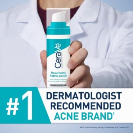 CeraVe Resurfacing Retinol Serum For Post Acne Marks, Formulated With Licorice Root Extract & Niacinamide, Brightening Serum & Pore Minimizer For Face, Post Acne Skin Barrier Repair, Non-Comedogenic CeraVe Resurfacing Retinol Serum For Post Acne Marks, Formulated With Licorice Root Extract & Niacinamide, Brightening Serum & Pore Minimizer For Face, Post Acne Skin Barrier Repair, Non-Comedogenic