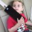 COOLBEBE Seat Belt Pillow for Kids, Extra Soft Toddler Travel Pillow for Car Seat, Universal Carseat Strap Cushion Pads for Childs Baby People Adults, Black