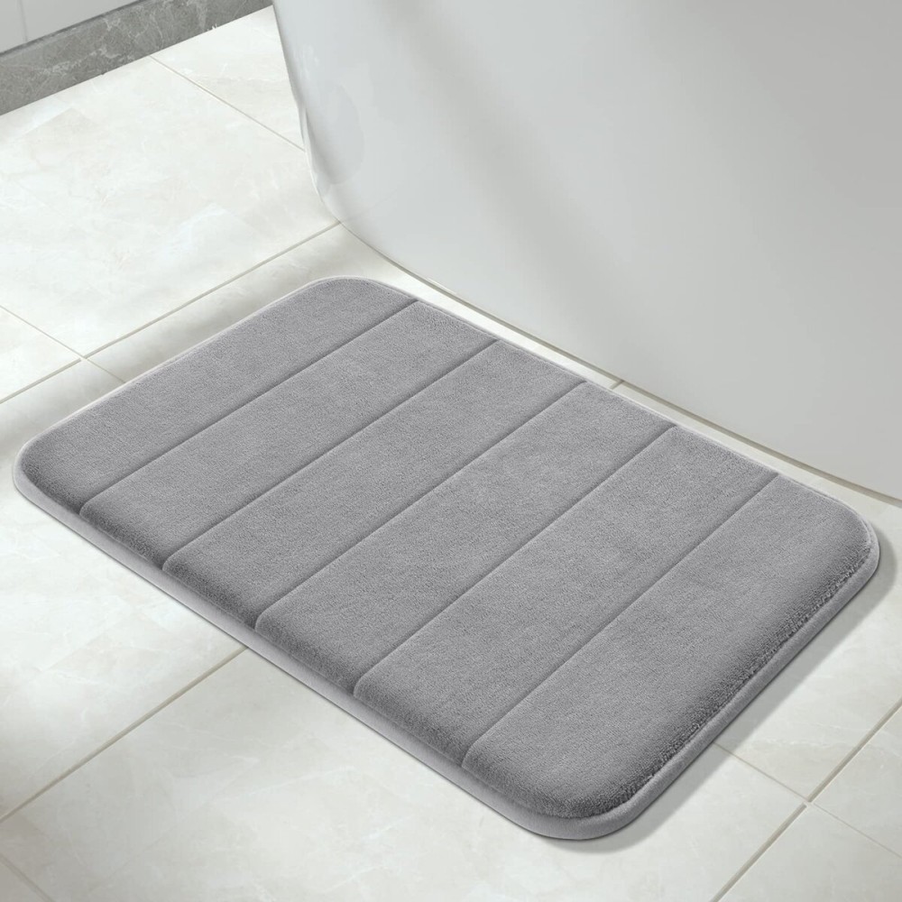 Yimobra Memory Foam Bath Mat Rug, 24 x 17 Inches, Comfortable, Soft, Non-Slip, Super Absorbent, Quick Drying Bathroom Rug for Floor, Tub & Shower, Machine Washable, Thick, Grey Yimobra Memory Foam Bath Mat Rug, 24 x 17 Inches, Comfortable, Soft, Non-Slip, Super Absorbent, Quick Drying Bathroom Rug for Floor, Tub & Shower, Machine Washable, Thick, Grey