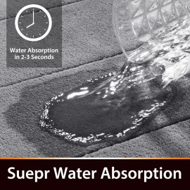 Yimobra Memory Foam Bath Mat Rug, 24 x 17 Inches, Comfortable, Soft, Non-Slip, Super Absorbent, Quick Drying Bathroom Rug for Floor, Tub & Shower, Machine Washable, Thick, Grey Yimobra Memory Foam Bath Mat Rug, 24 x 17 Inches, Comfortable, Soft, Non-Slip, Super Absorbent, Quick Drying Bathroom Rug for Floor, Tub & Shower, Machine Washable, Thick, Grey