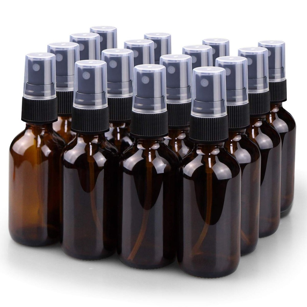 Wedama Spray Bottle, 2 oz Fine Mist Glass Spray Bottles, Little Refillable Liquid Containers for Watering Flowers Cleaning (16 Pack, Amber) Wedama Spray Bottle, 2 oz Fine Mist Glass Spray Bottles, Little Refillable Liquid Containers for Watering Flowers Cleaning (16 Pack, Amber)