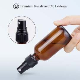Wedama Spray Bottle, 2 oz Fine Mist Glass Spray Bottles, Little Refillable Liquid Containers for Watering Flowers Cleaning (16 Pack, Amber) Wedama Spray Bottle, 2 oz Fine Mist Glass Spray Bottles, Little Refillable Liquid Containers for Watering Flowers Cleaning (16 Pack, Amber)