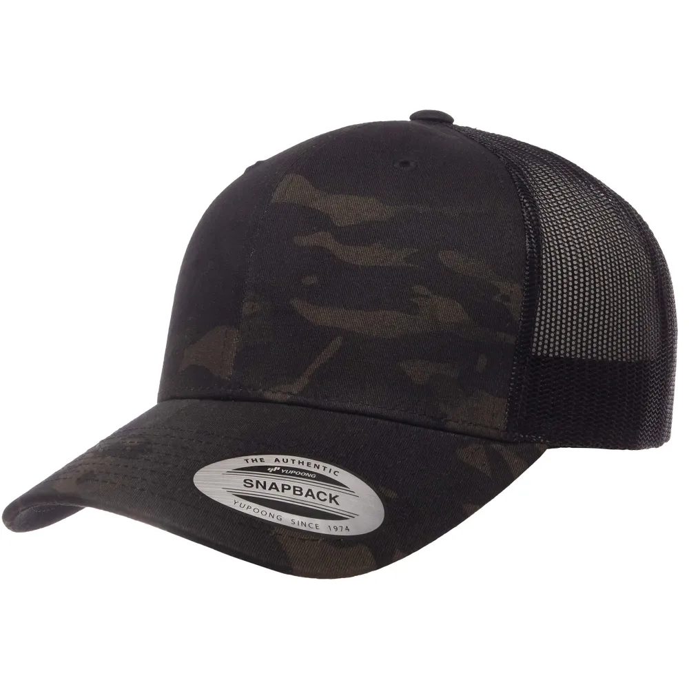 Yupoong YP Classics Retro Trucker Cap, Multicam Black, OS Yupoong YP Classics Retro Trucker Cap, Multicam Black, OS