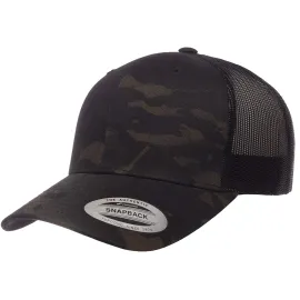 Yupoong YP Classics Retro Trucker Cap, Multicam Black, OS