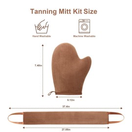 2 in 1 Self Tanning Mitt Applicator kit Self Tan Mit Self Tanner Mitt and Back Lotion Applicators for Your Back, Self Tan Mitt, Back Applicator Mitt for Self Tanner, Ultra Soft and Streak Free